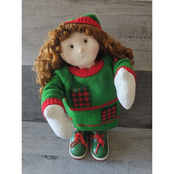 Santa’s Best CHRISTMAS ADORABLES Holiday Animated Musical Doll Girl Vtg W Cord - Picture 2 of 11